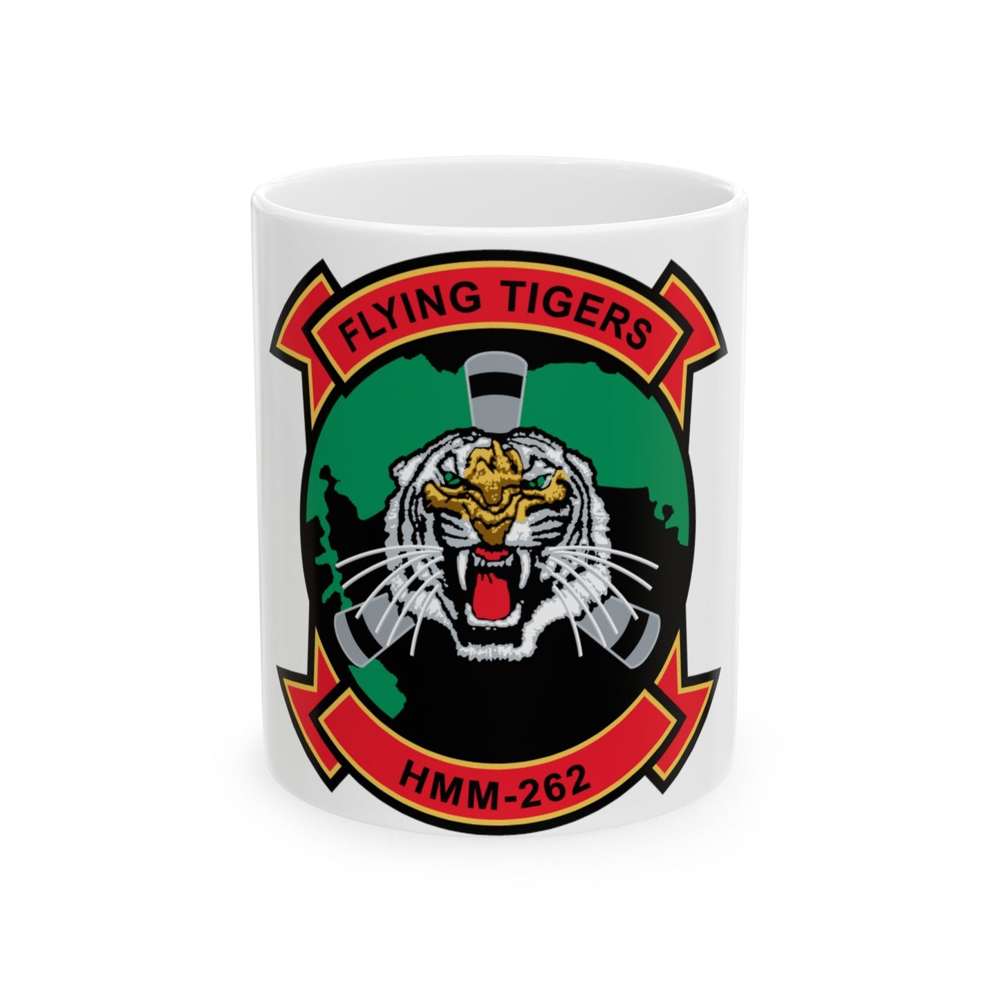 HMM 262 Flying Tigers (USMC) White Coffee Mug-11oz-The Sticker Space