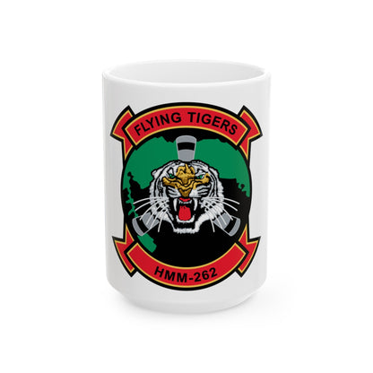 HMM 262 Flying Tigers (USMC) White Coffee Mug-15oz-The Sticker Space