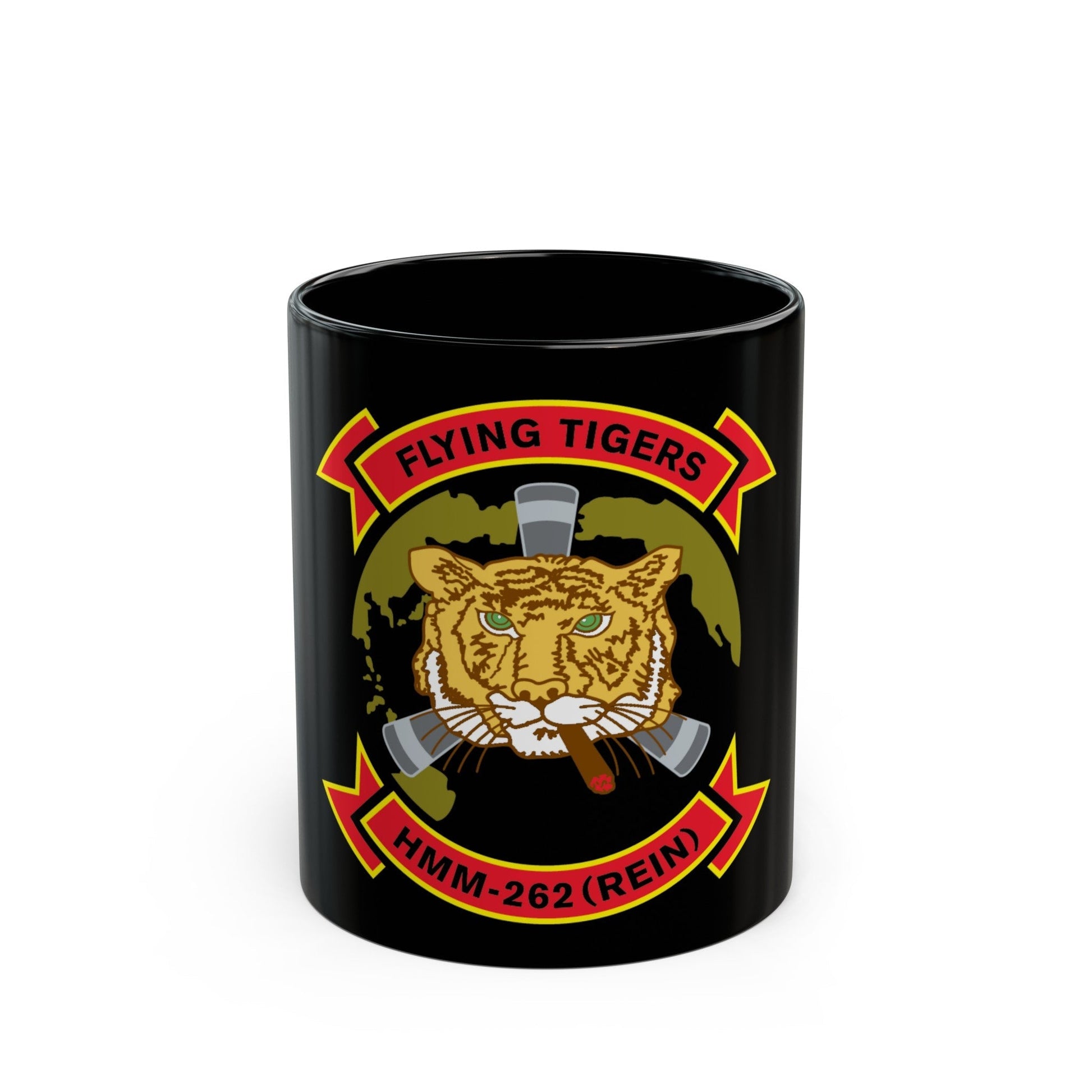 HMM 262 REIN (USMC) Black Coffee Mug-11oz-The Sticker Space