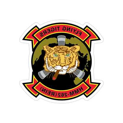 HMM 262 REIN (USMC) REVERSE PRINT Transparent Die-Cut STICKER 5 Inch Die-Cut Transparent - The Sticker Space