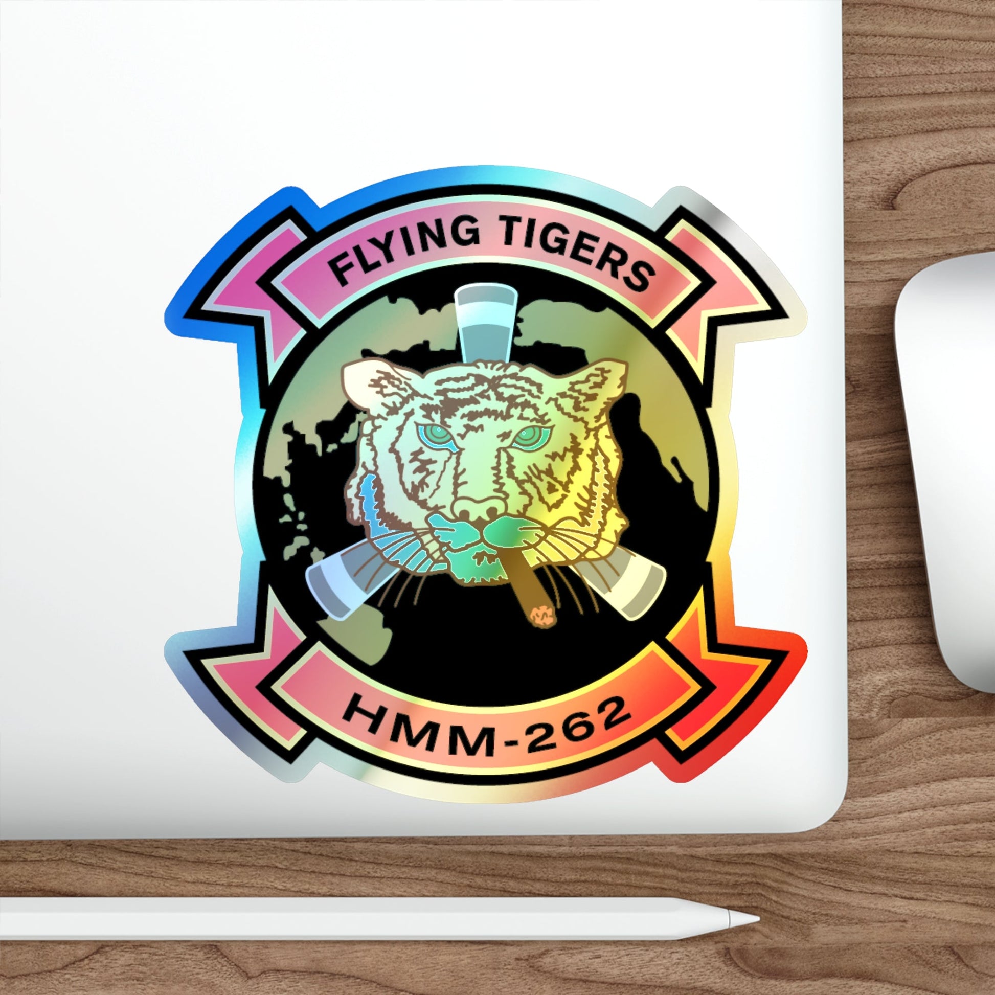 HMM 262 (USMC) Holographic STICKER Die-Cut Vinyl Decal-The Sticker Space