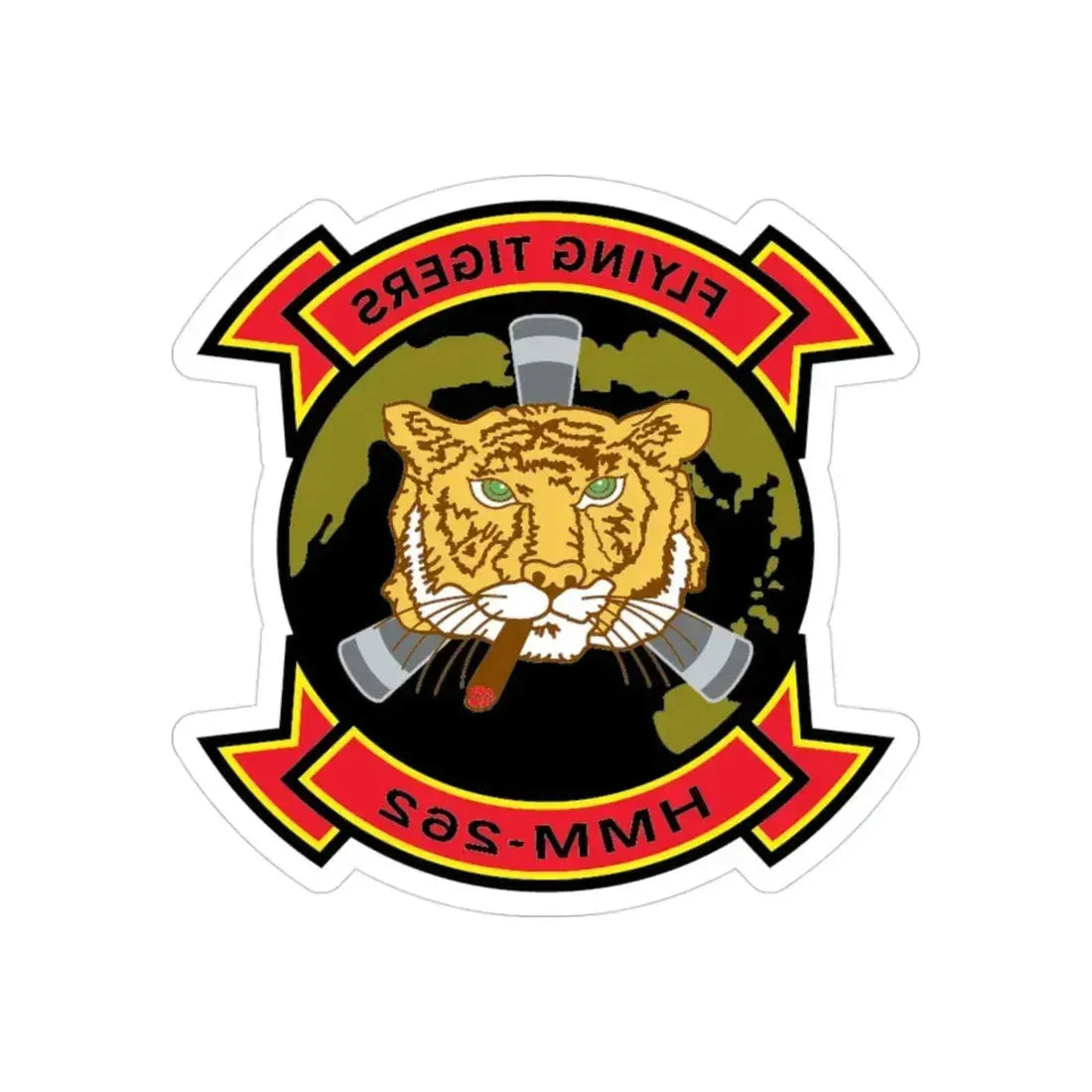 HMM 262 (USMC) REVERSE PRINT Transparent Die-Cut STICKER 3 Inch Die-Cut Transparent - The Sticker Space