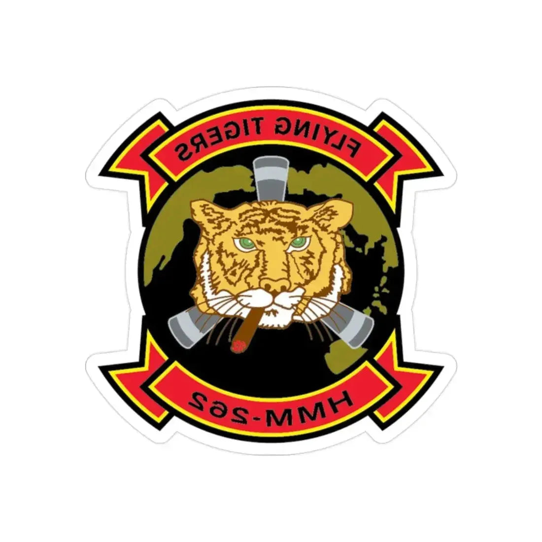 HMM 262 (USMC) REVERSE PRINT Transparent Die-Cut STICKER - The Sticker Space
