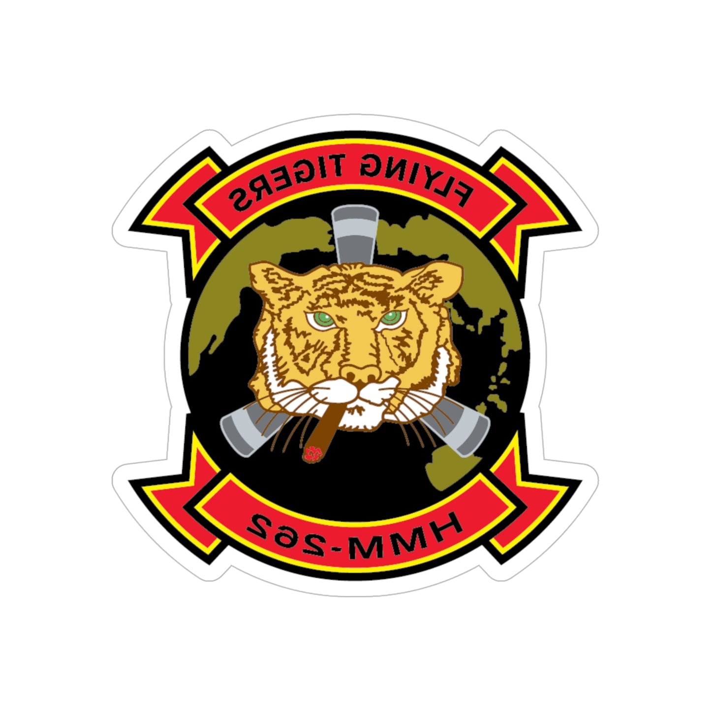 HMM 262 (USMC) REVERSE PRINT Transparent STICKER-6 Inch-The Sticker Space