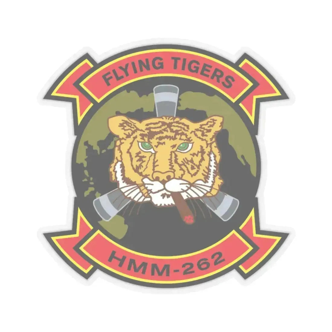 HMM 262 (USMC) STICKER Vinyl Kiss-Cut Decal 4 Inch Transparent - The Sticker Space