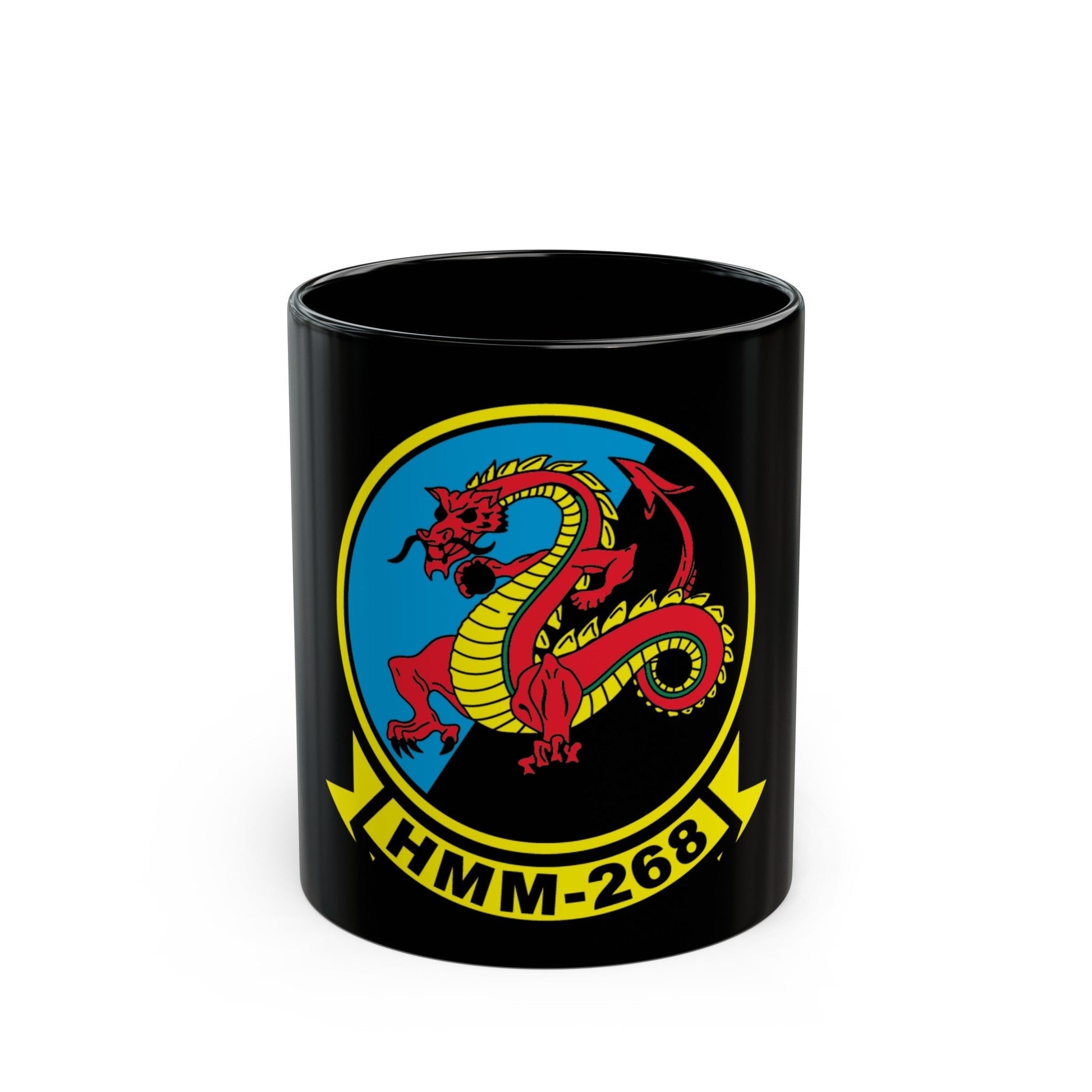 HMM 268 alt (USMC) Black Coffee Mug-11oz-The Sticker Space