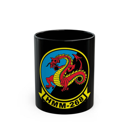 HMM 268 alt (USMC) Black Coffee Mug-11oz-The Sticker Space