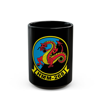 HMM 268 alt (USMC) Black Coffee Mug-15oz-The Sticker Space