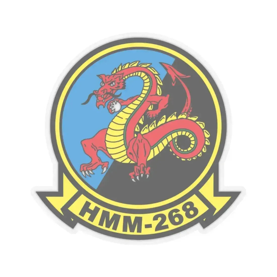 HMM 268 alt (USMC) STICKER Vinyl Kiss-Cut Decal 3 Inch Transparent - The Sticker Space