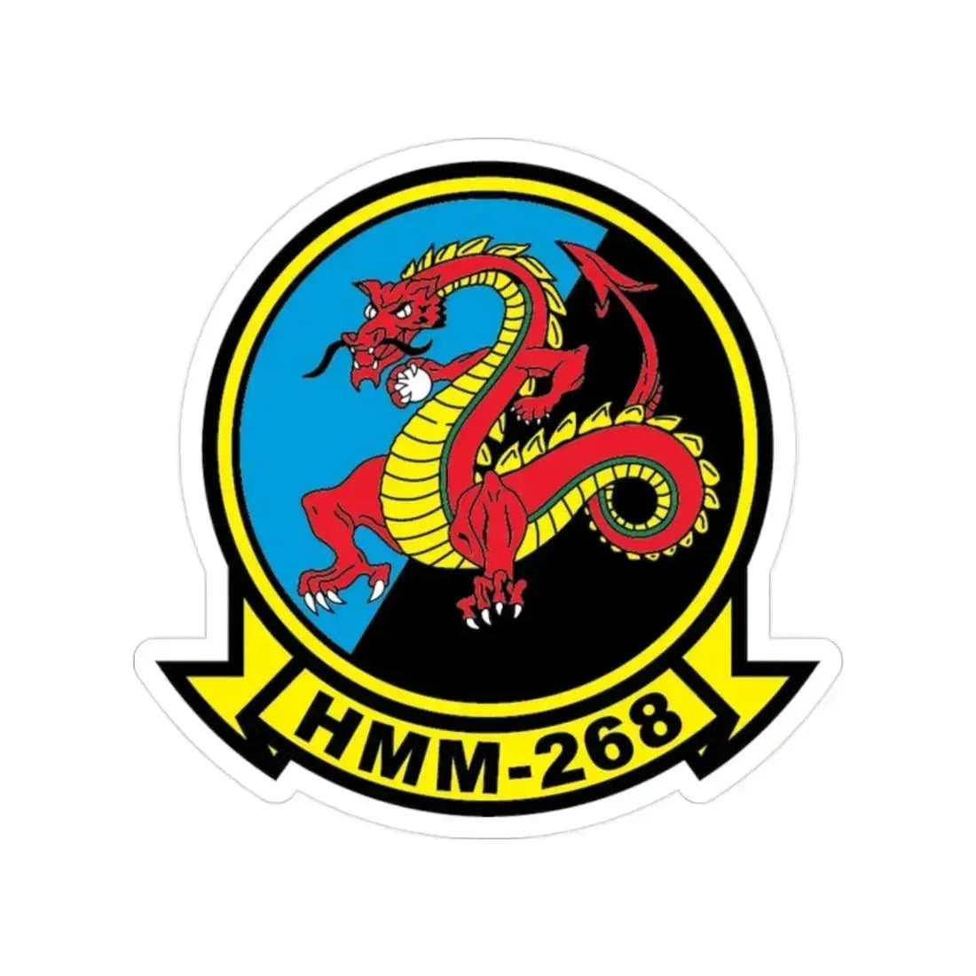 HMM 268 alt (USMC) Transparent STICKER Die-Cut Vinyl Decal 2 Inch - The Sticker Space