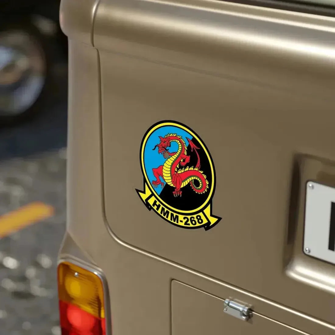 HMM 268 alt (USMC) Transparent STICKER Die-Cut Vinyl Decal - The Sticker Space