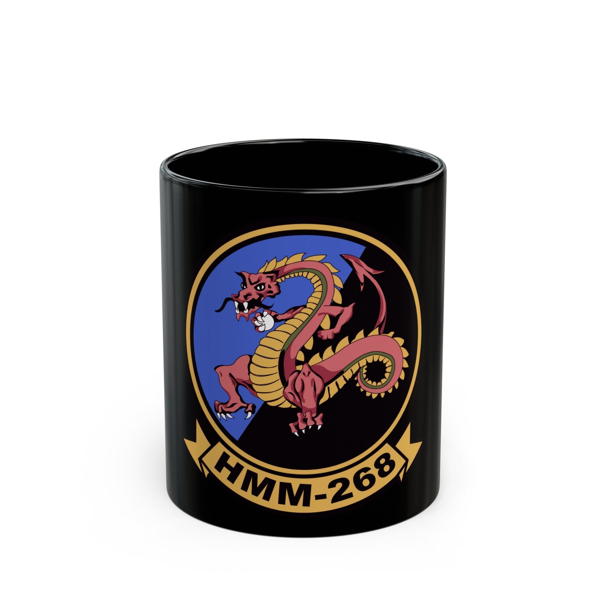 HMM 268 (USMC) Black Coffee Mug-11oz-The Sticker Space