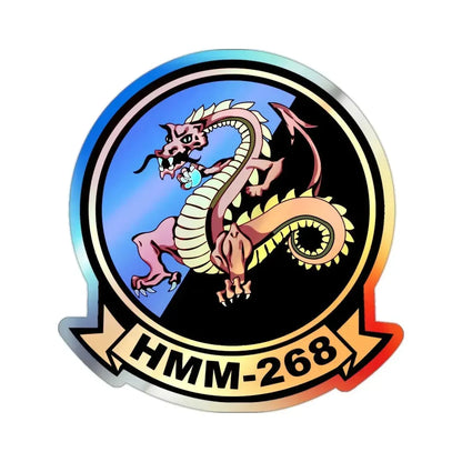 HMM 268 (USMC) Holographic STICKER Die-Cut Vinyl Decal - The Sticker Space