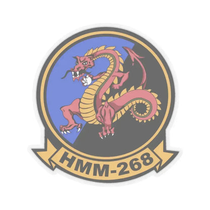 HMM 268 (USMC) STICKER Vinyl Kiss-Cut Decal 2 Inch Transparent - The Sticker Space