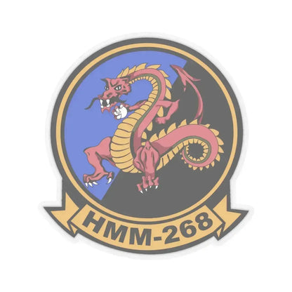 HMM 268 (USMC) STICKER Vinyl Kiss-Cut Decal 6 Inch Transparent - The Sticker Space