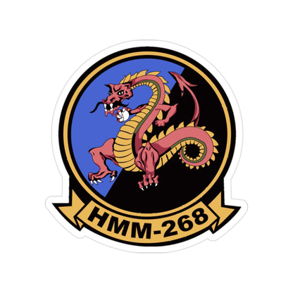 HMM 268 (USMC) Transparent STICKER Die-Cut Vinyl Decal-2 Inch-The Sticker Space