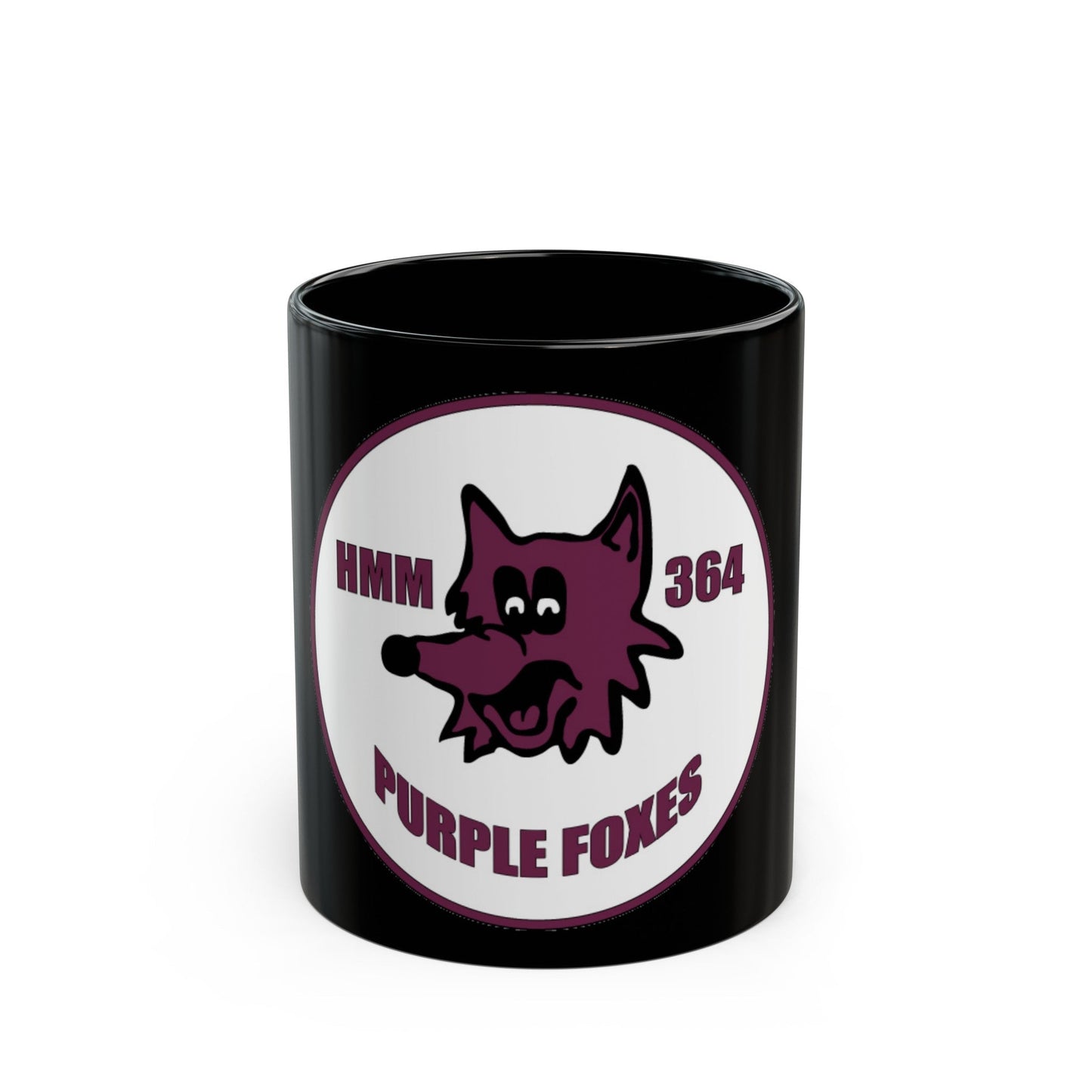 HMM 364 (USMC) Black Coffee Mug-11oz-The Sticker Space