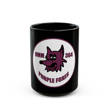 HMM 364 (USMC) Black Coffee Mug-15oz-The Sticker Space