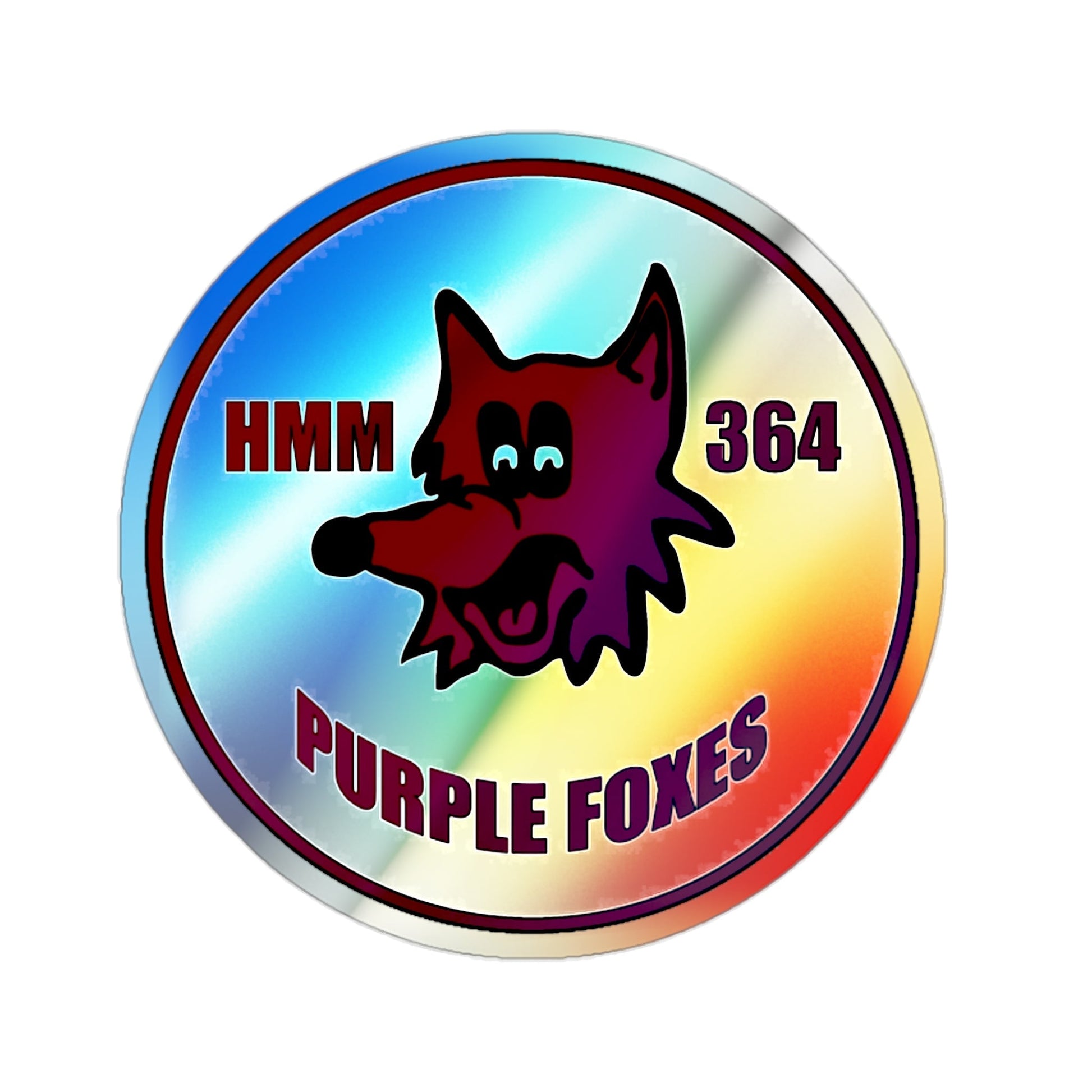 HMM 364 (USMC) Holographic STICKER Die-Cut Vinyl Decal-2 Inch-The Sticker Space