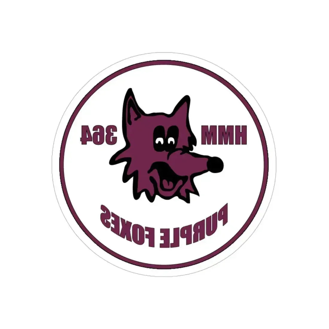 HMM 364 (USMC) REVERSE PRINT Transparent Die-Cut STICKER 5 Inch Die-Cut Transparent - The Sticker Space