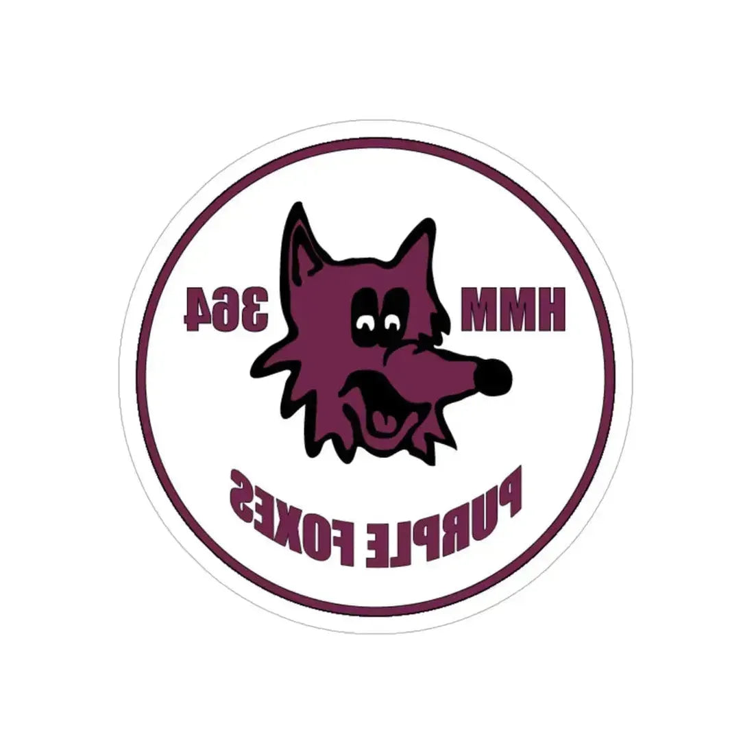 HMM 364 (USMC) REVERSE PRINT Transparent Die-Cut STICKER 6 Inch Die-Cut Transparent - The Sticker Space