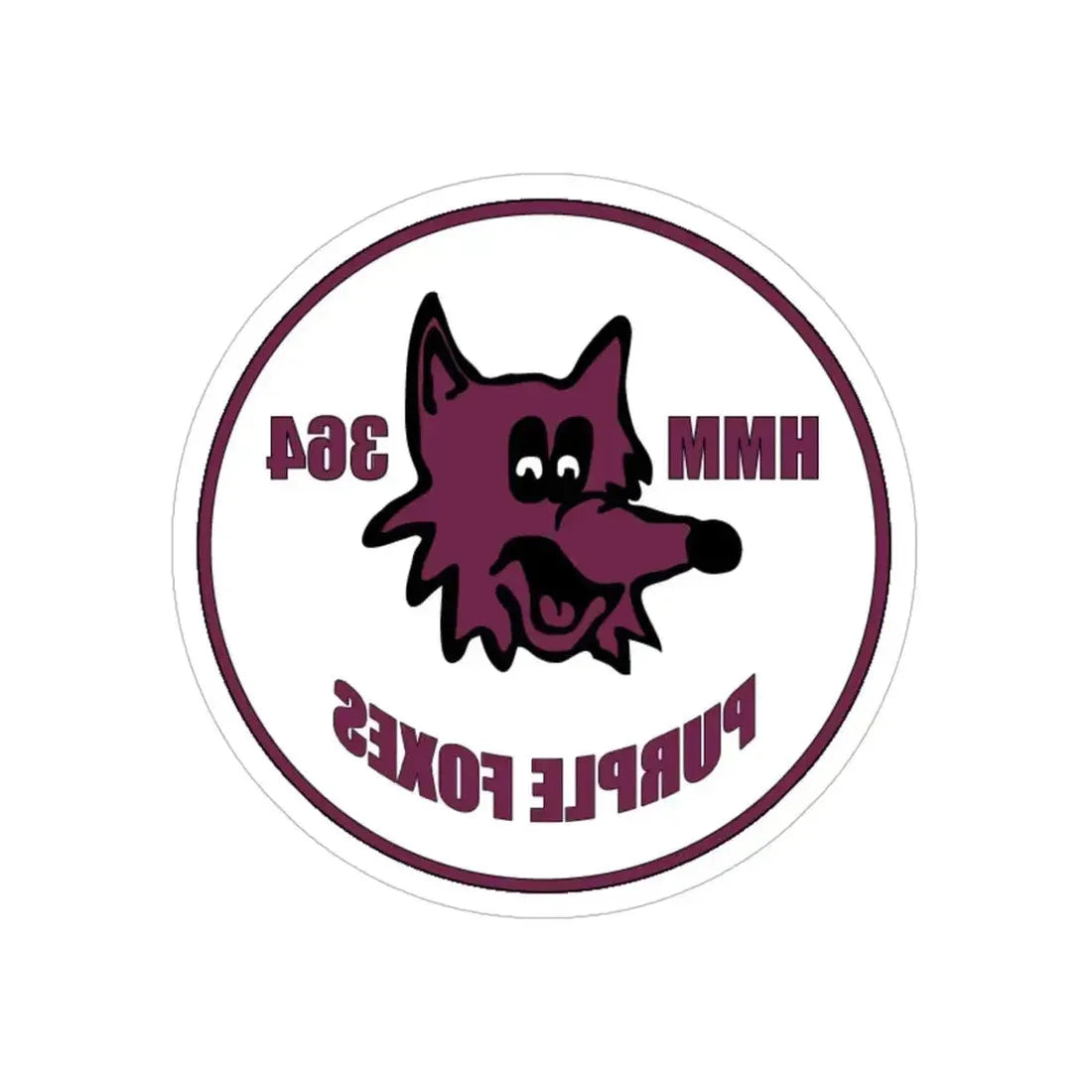 HMM 364 (USMC) REVERSE PRINT Transparent Die-Cut STICKER - The Sticker Space