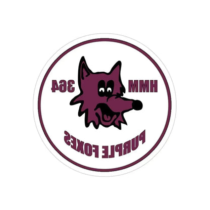 HMM 364 (USMC) REVERSE PRINT Transparent Die-Cut STICKER - The Sticker Space