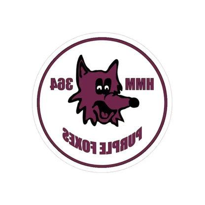 HMM 364 (USMC) REVERSE PRINT Transparent Die-Cut STICKER - The Sticker Space