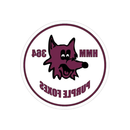 HMM 364 (USMC) REVERSE PRINT Transparent Die-Cut STICKER - The Sticker Space