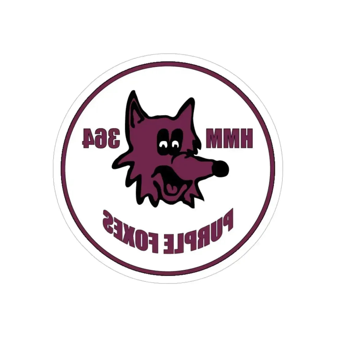 HMM 364 (USMC) REVERSE PRINT Transparent Die-Cut STICKER - The Sticker Space