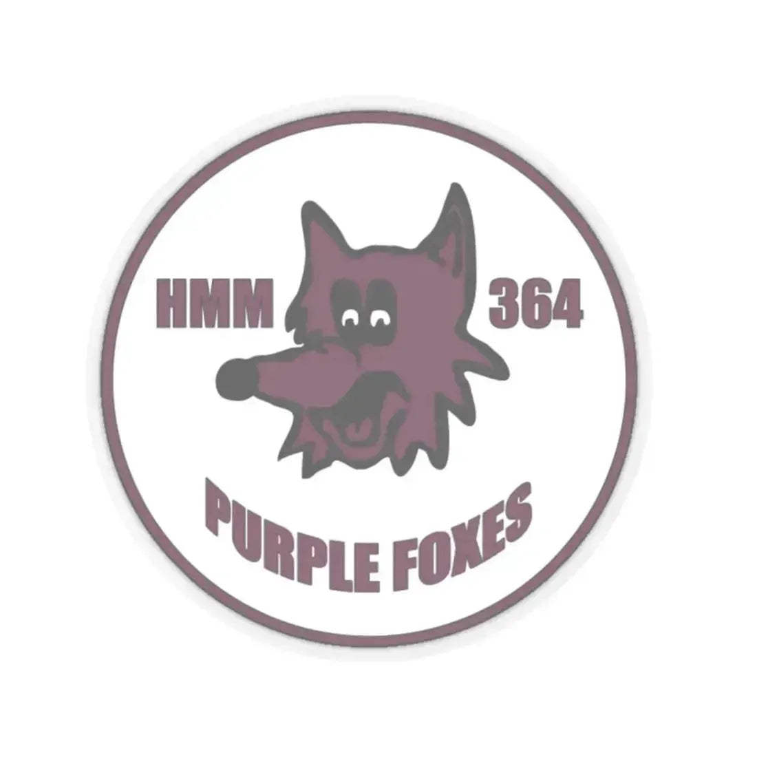 HMM 364 (USMC) STICKER Vinyl Kiss-Cut Decal 2 Inch Transparent - The Sticker Space