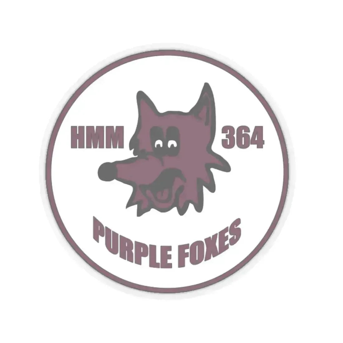 HMM 364 (USMC) STICKER Vinyl Kiss-Cut Decal 3 Inch Transparent - The Sticker Space