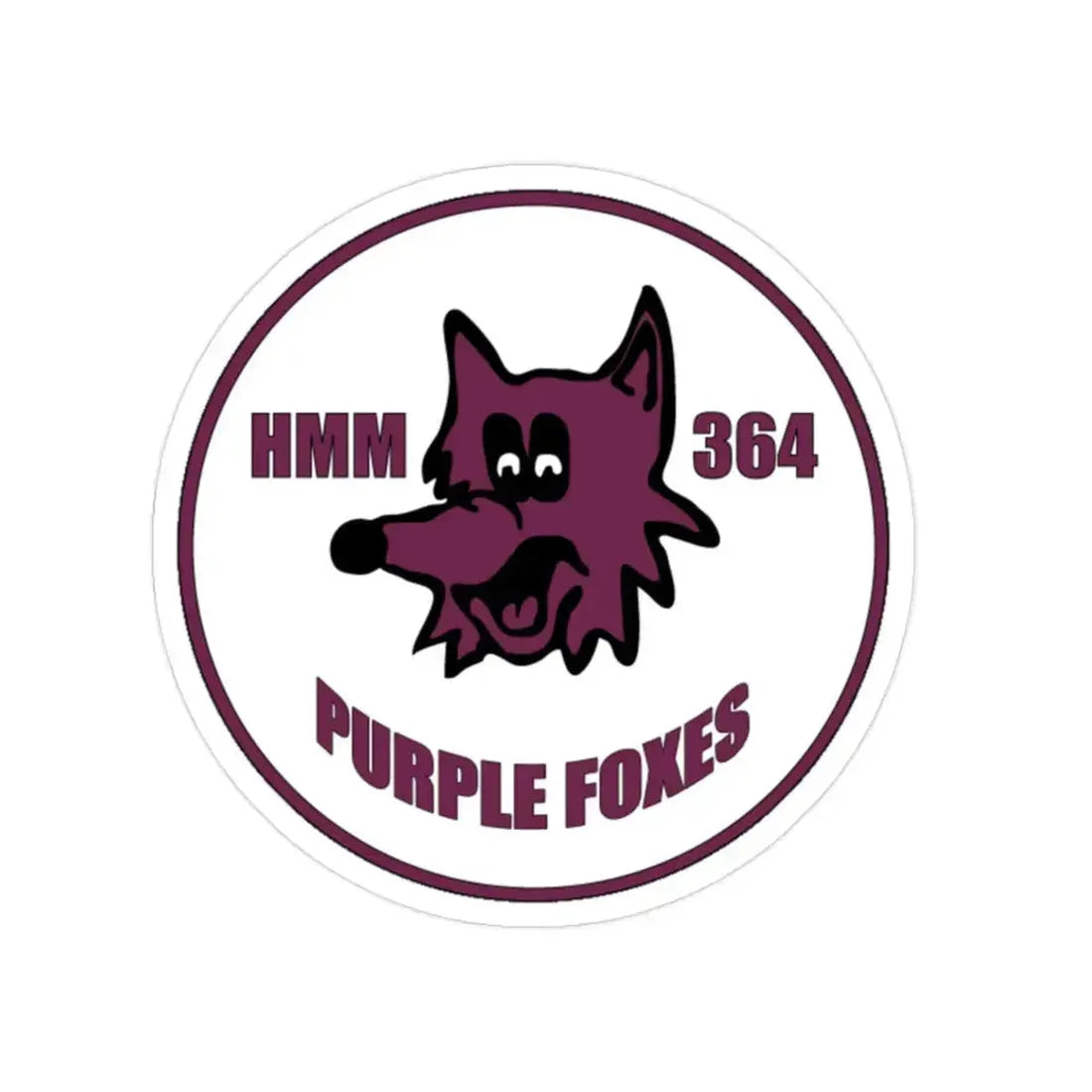HMM 364 (USMC) Transparent STICKER Die-Cut Vinyl Decal 2 Inch - The Sticker Space