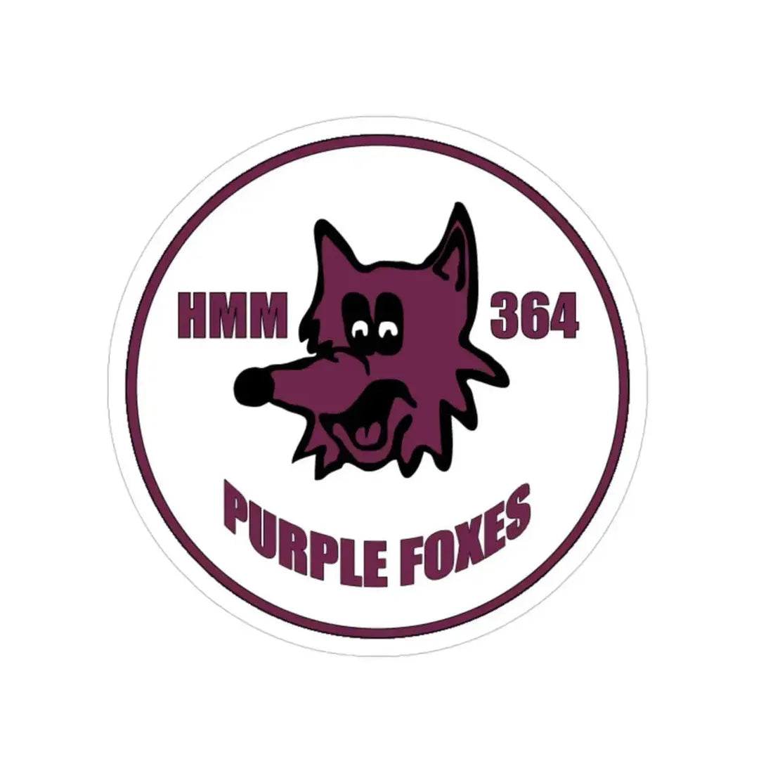 HMM 364 (USMC) Transparent STICKER Die-Cut Vinyl Decal 3 Inch - The Sticker Space