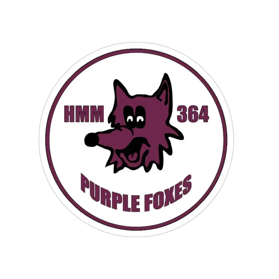 HMM 364 (USMC) Transparent STICKER Die-Cut Vinyl Decal 4 Inch - The Sticker Space