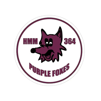 HMM 364 (USMC) Transparent STICKER Die-Cut Vinyl Decal 4 Inch - The Sticker Space