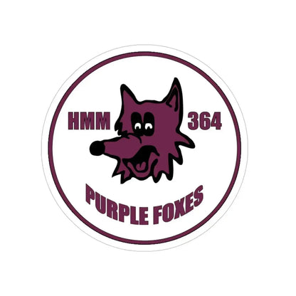 HMM 364 (USMC) Transparent STICKER Die-Cut Vinyl Decal 5 Inch - The Sticker Space