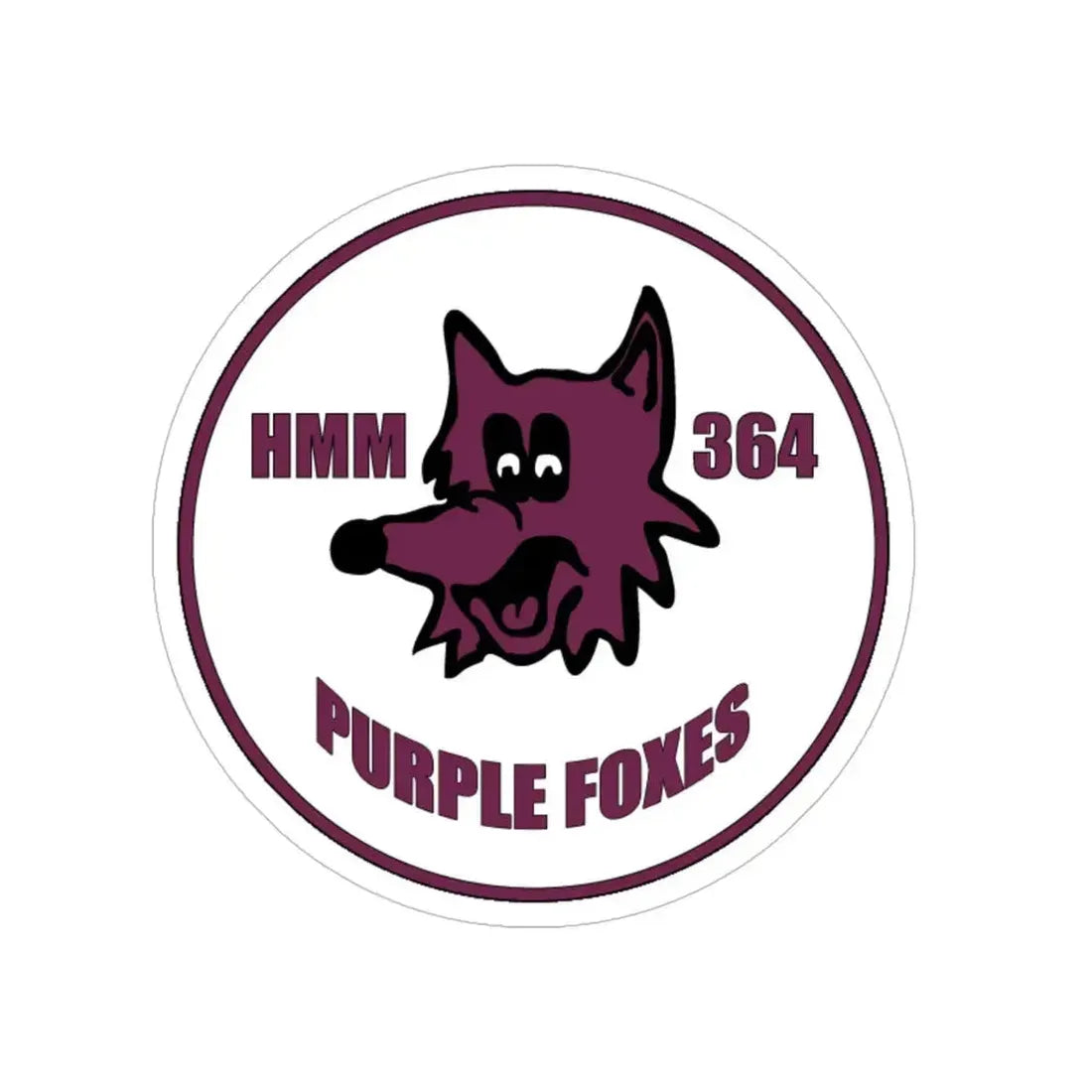 HMM 364 (USMC) Transparent STICKER Die-Cut Vinyl Decal 6 Inch - The Sticker Space