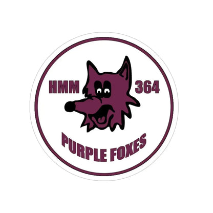 HMM 364 (USMC) Transparent STICKER Die-Cut Vinyl Decal 6 Inch - The Sticker Space