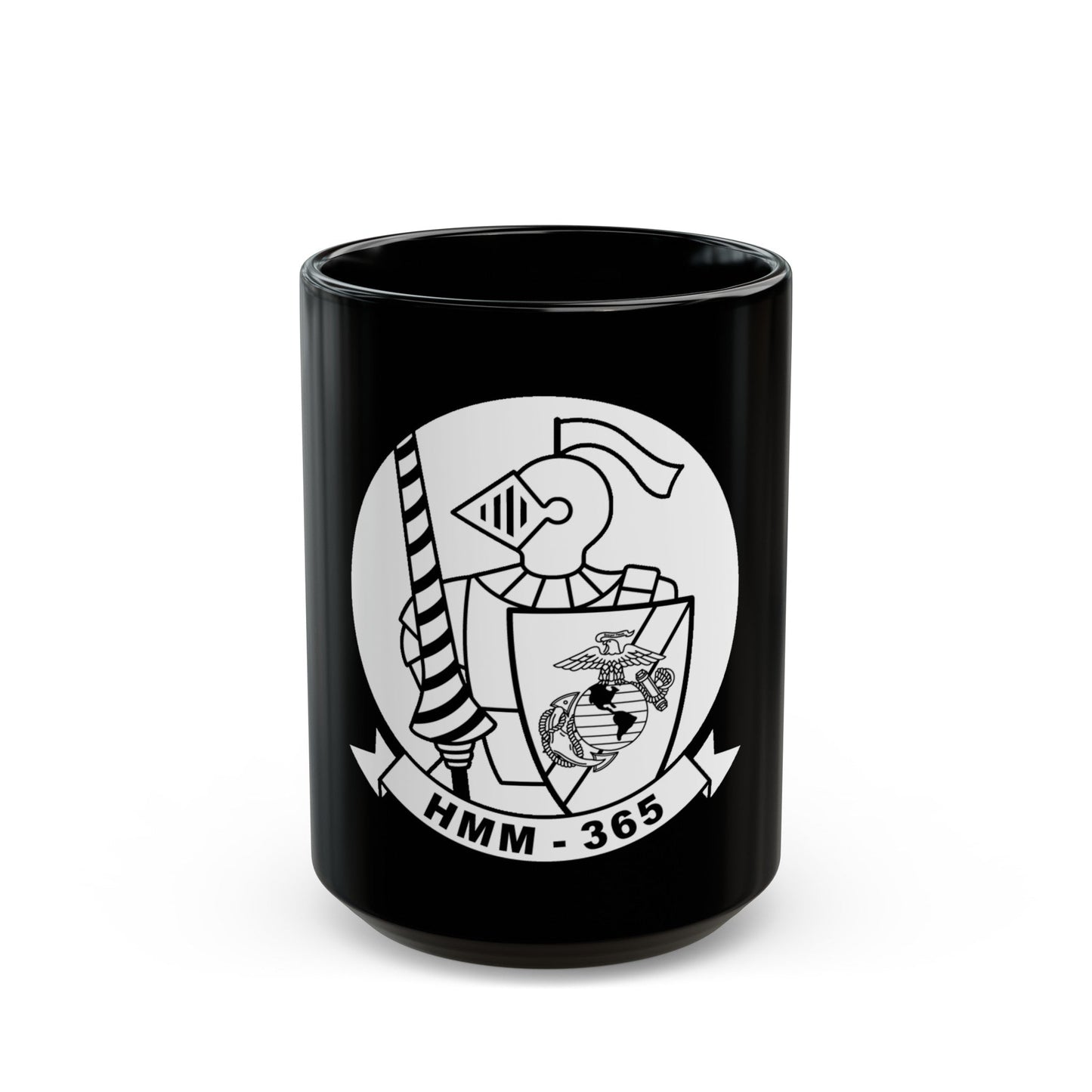 HMM 365 (USMC) Black Coffee Mug-15oz-The Sticker Space