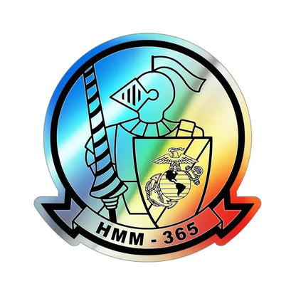 HMM 365 (USMC) Holographic STICKER Die-Cut Vinyl Decal 4 Inch Holographic - The Sticker Space