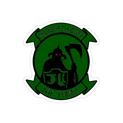 HMMT 164 (USMC) REVERSE PRINT Transparent Die-Cut STICKER 5 Inch Die-Cut Transparent - The Sticker Space