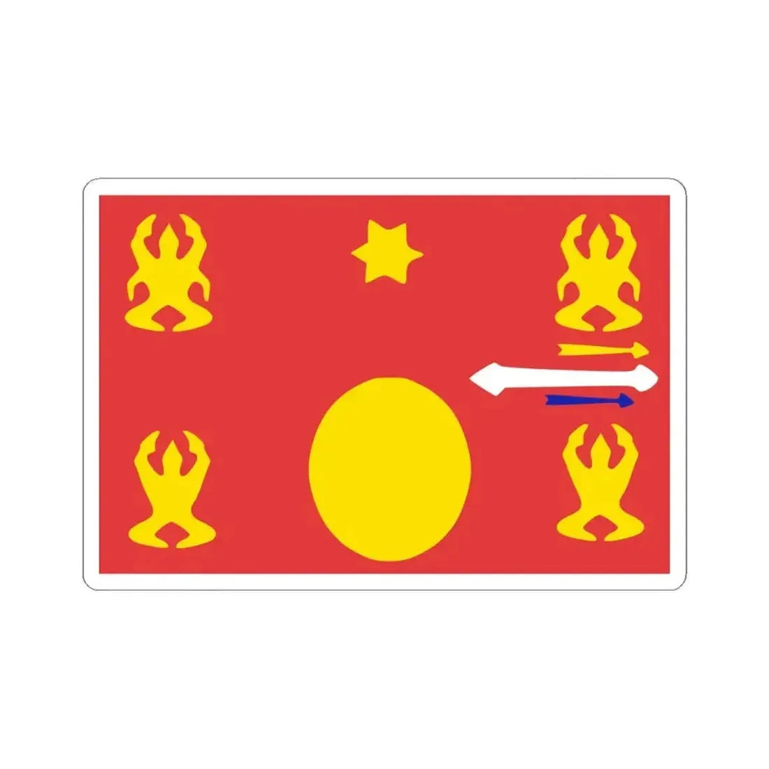 Hmong flag (China) STICKER Vinyl Kiss-Cut Decal 6 Inch White - The Sticker Space