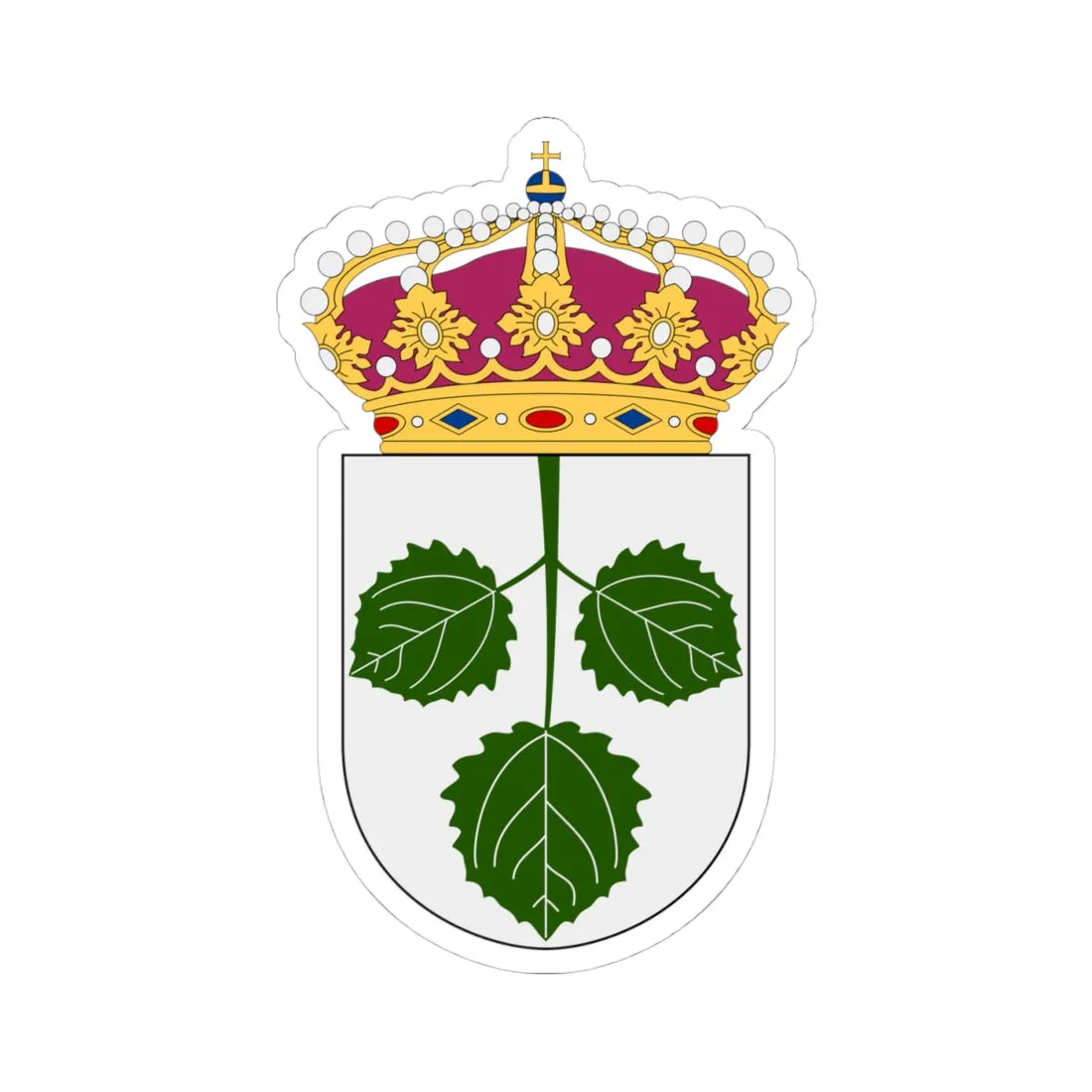 HMS Aspö vapen (Sweden) (Coat of Arms) STICKER Vinyl Kiss-Cut Decal 4 Inch White - The Sticker Space