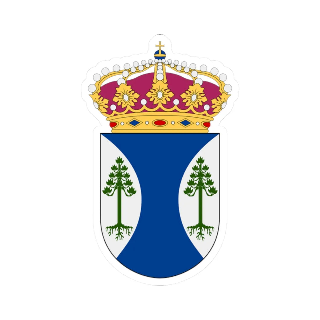 HMS Furusund vapen (Sweden) (Coat of Arms) STICKER Vinyl Kiss-Cut Decal 2 Inch White - The Sticker Space