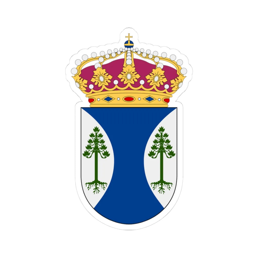 HMS Furusund vapen (Sweden) (Coat of Arms) STICKER Vinyl Kiss-Cut Decal 3 Inch White - The Sticker Space
