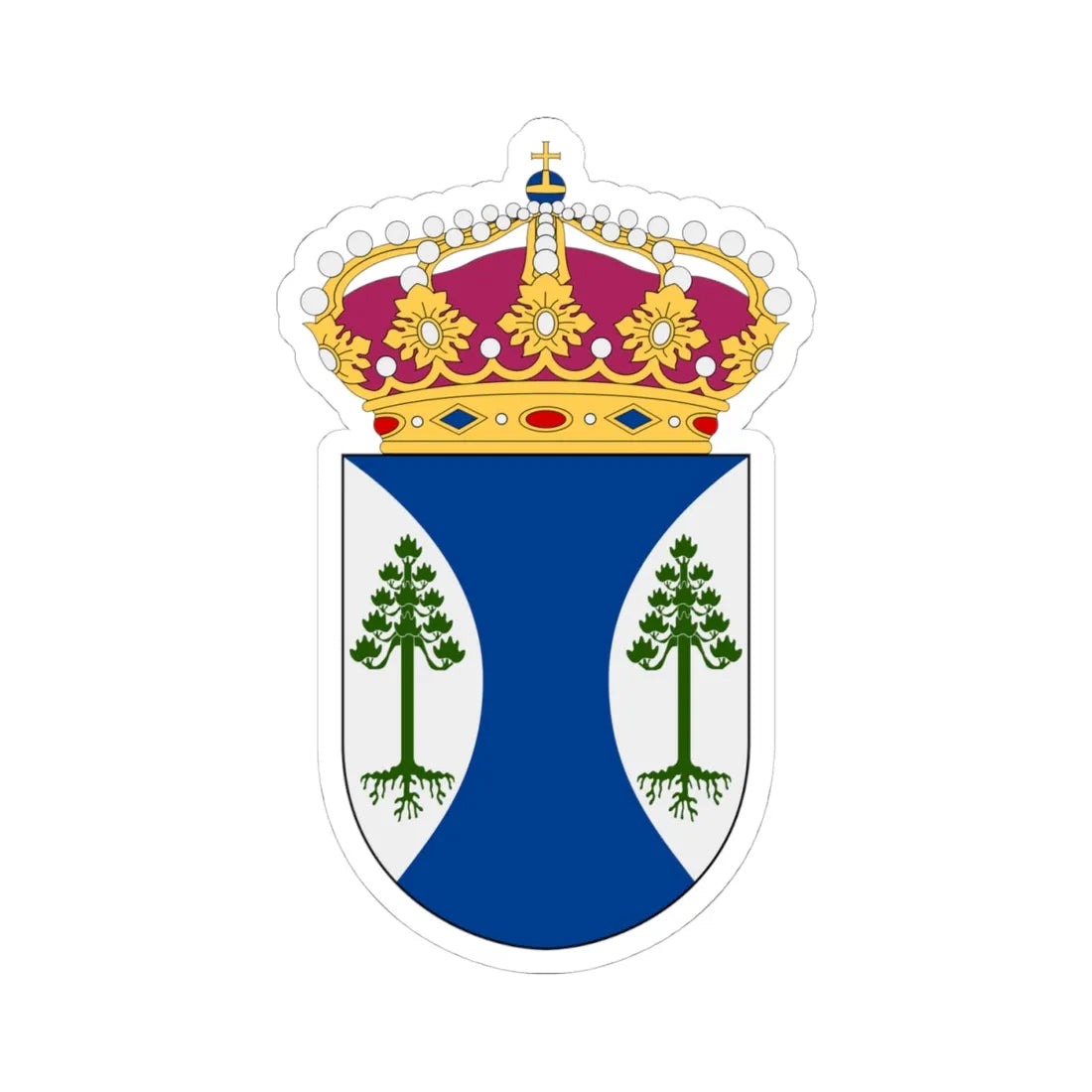 HMS Furusund vapen (Sweden) (Coat of Arms) STICKER Vinyl Kiss-Cut Decal 4 Inch White - The Sticker Space