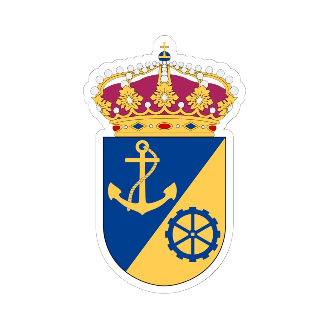 HMS Gålö vapen (Sweden) (Coat of Arms) STICKER Vinyl Kiss-Cut Decal 6 Inch White - The Sticker Space