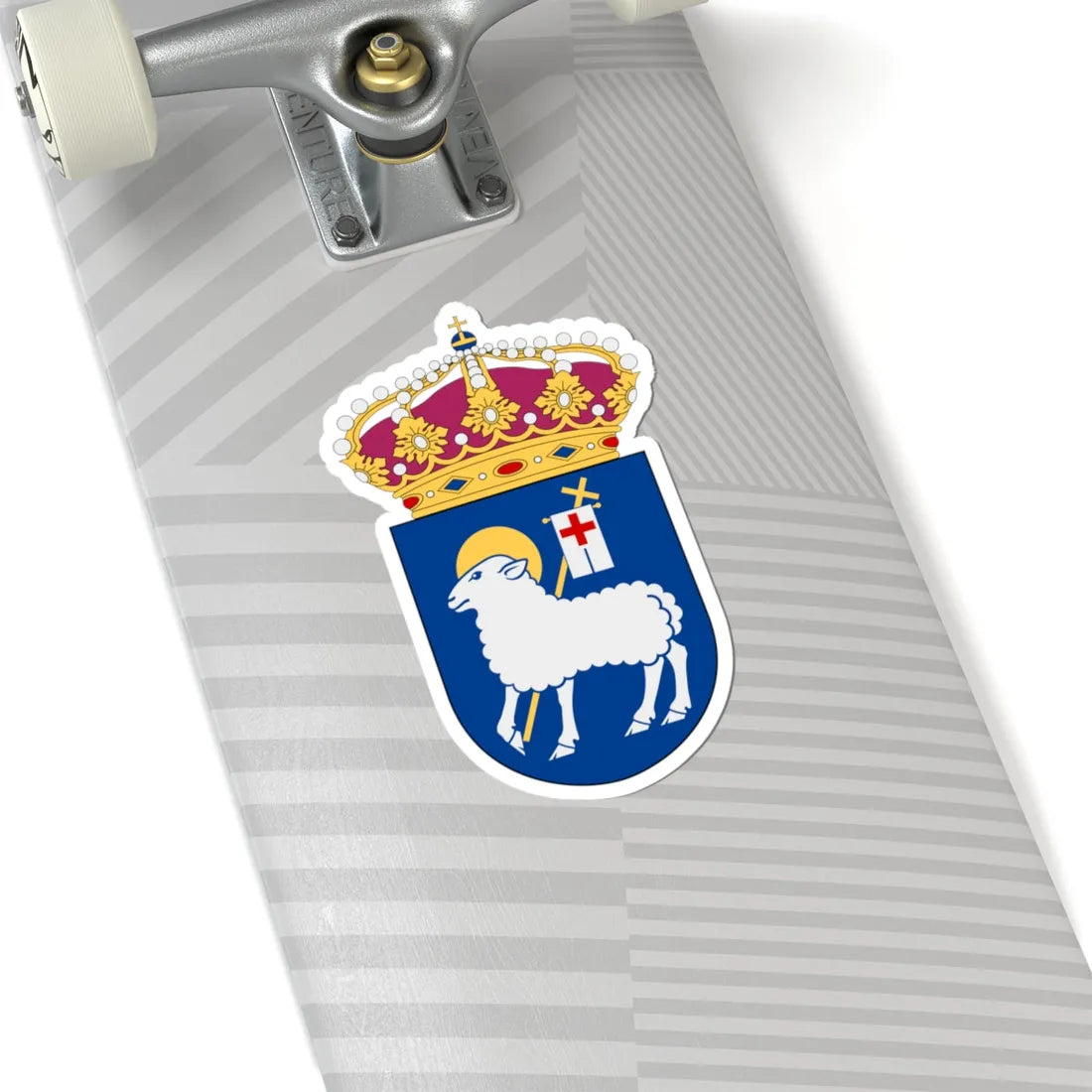 HMS Gotland vapen flygplanskryssare (Sweden) (Coat of Arms) STICKER Vinyl Kiss-Cut Decal - The Sticker Space