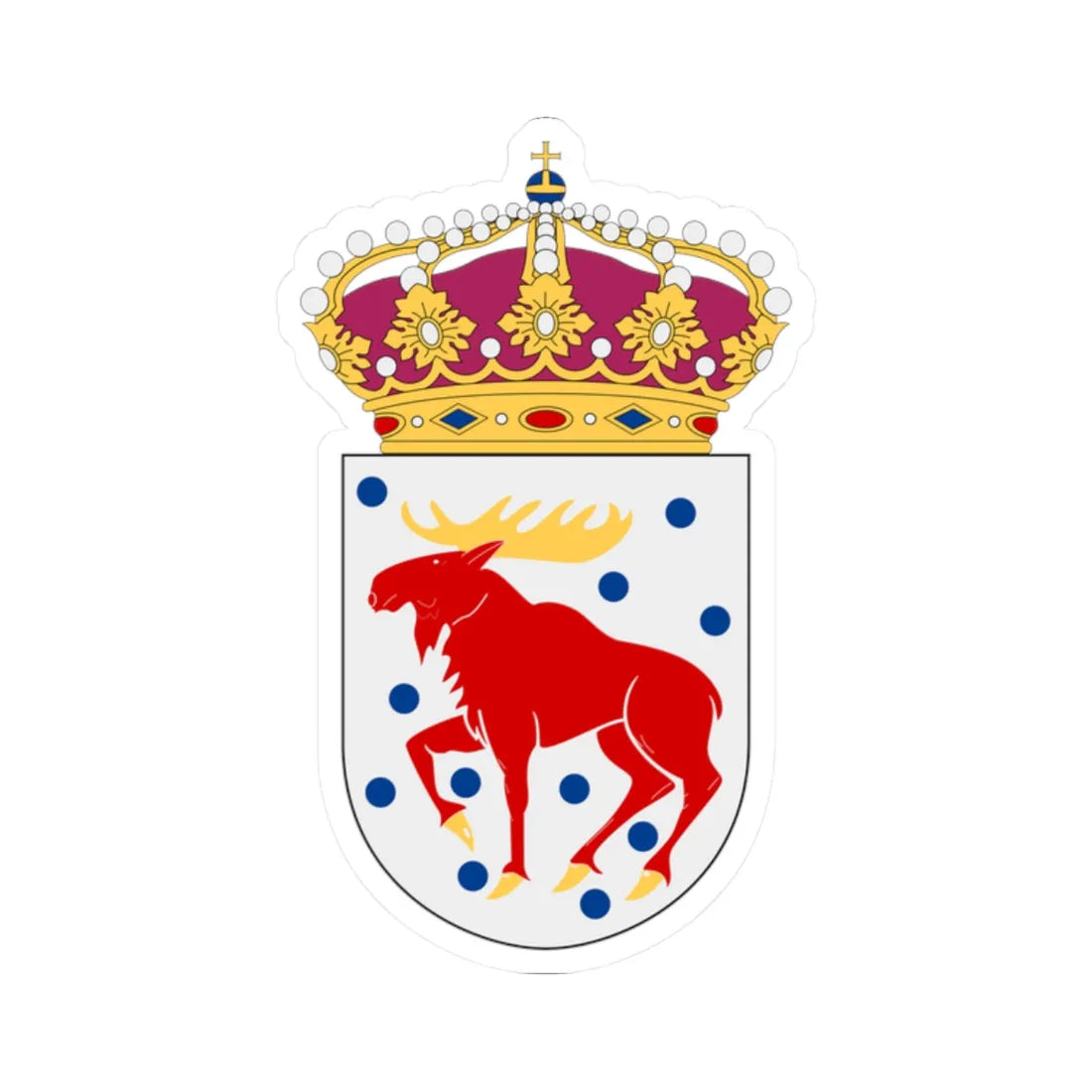 HMS Gästrikland vapen (Sweden) (Coat of Arms) STICKER Vinyl Kiss-Cut Decal 2 Inch White - The Sticker Space